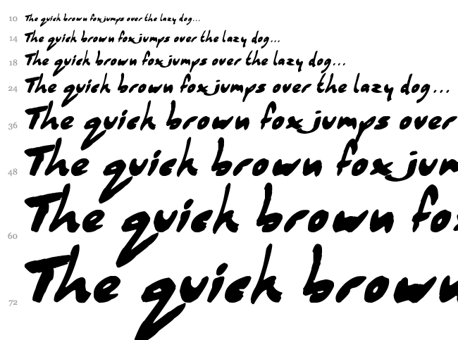 Coffee Mocha font waterfall